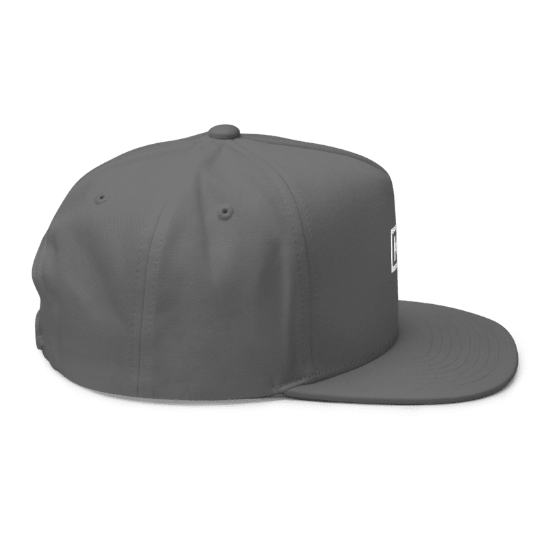 KOVEAY Classic Flat Cap – Grey | Embroidered Snapback Cotton Cap