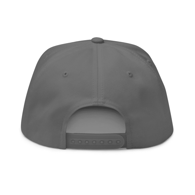 KOVEAY Classic Flat Cap – Grey | Embroidered Snapback Cotton Cap