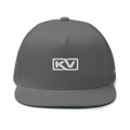 KOVEAY Classic Flat Cap – Grey | Embroidered Snapback Cotton Cap